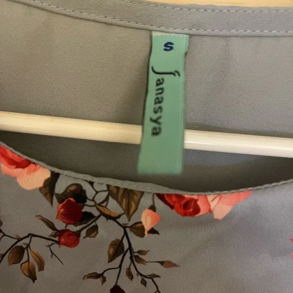 Floral Embroidered Blue Dress - Picture 3 of 7